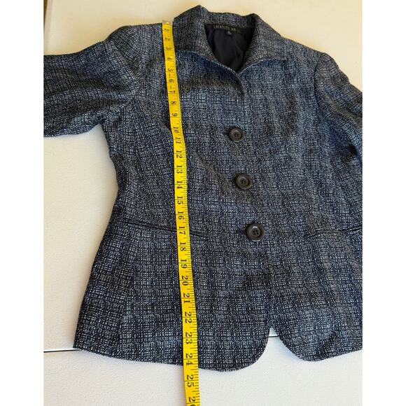 Lafayette 148 New York Tweed Jacket Blazer Women 8 Linen Careerwear Professional - Picture 4 of 10